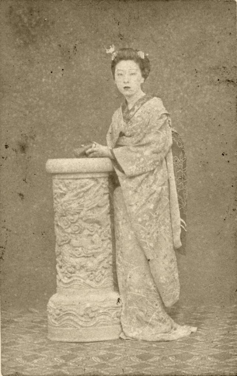 Geisha Kayo (as a maiko 1870)
Kayo was a popular Geiko (Geisha) in Gion, Kyoto during the early Meiji period (1870s). Here she is dressed as a Maiko (Apprentice Geisha).