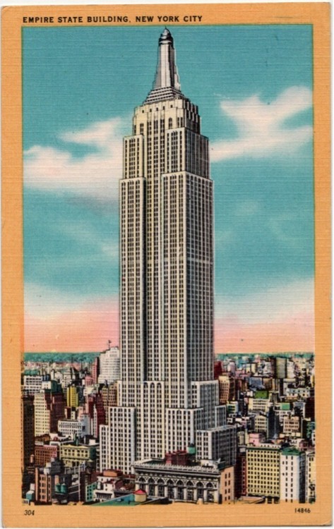 Vintage Postcard of Empire State Building via...