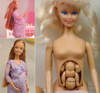 a pregnant barbie