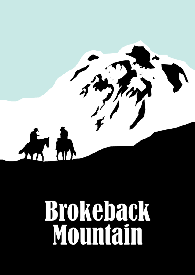 COMMONISTA, Minimal Movie Poster Brokeback Mountain (2005)