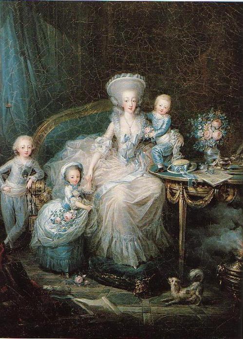 Maria Theresa of Savoy, comtesse d'Artois, wife of the future Charles X of France; the dukes of Angoulême and Berry are with their sister Sophie ca 1783
Charles Emmanuel Leclerq