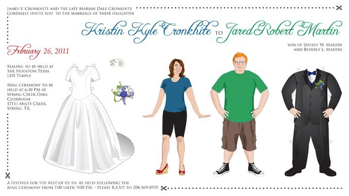 paper dolls invitations