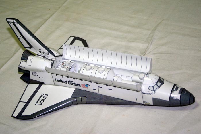 endeavour space shuttle paper model download