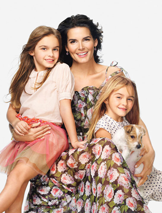 Lucky Magazine - Angie Harmon and her two daughters as featured in...