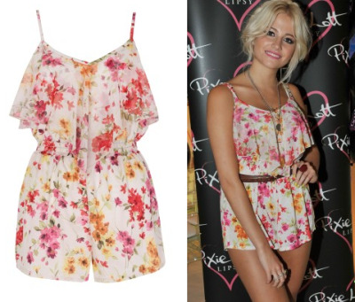 lipsy floral playsuit