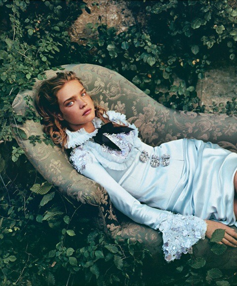blue romantic fashion vintage