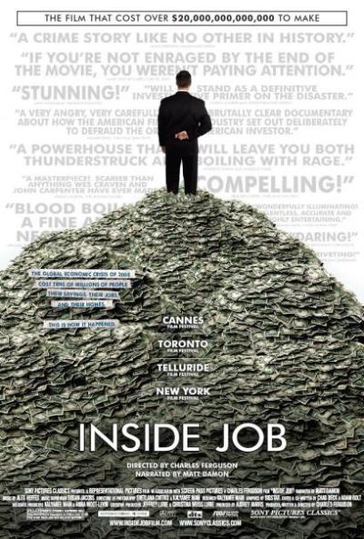 Inside Job.
Gran éxito del documental Inside Job, en el que se describe, con rigor, sarcasmo y mucha fuerza visual el verdadero trasfondo de la gran Crisis, es decir, la increible estafa global de la que hemos sido víctimas miles de millones de...