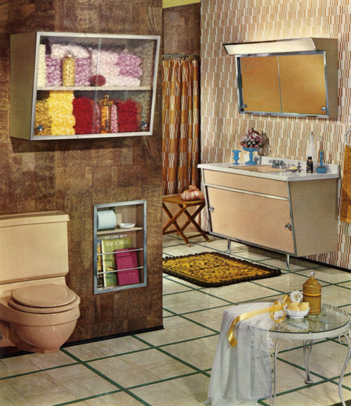 Post War Vintage From The 40s 50s 60s And 70s Satin Glide Bathroom Vanities From The 60s 