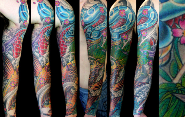 San Diego Tattoo Artist Terry Ribera, Japanese tattoo of ...