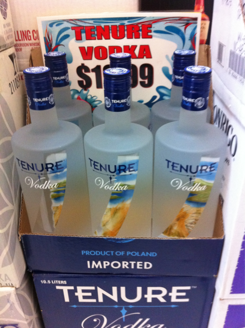 Large, cheap bottles of vodka, appropriately named...