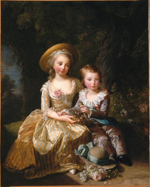 A portrait of Marie-Thérèse-Charlotte and Louis-Joseph in 1784 by Elisabeth Louise Vigée-Le Brun