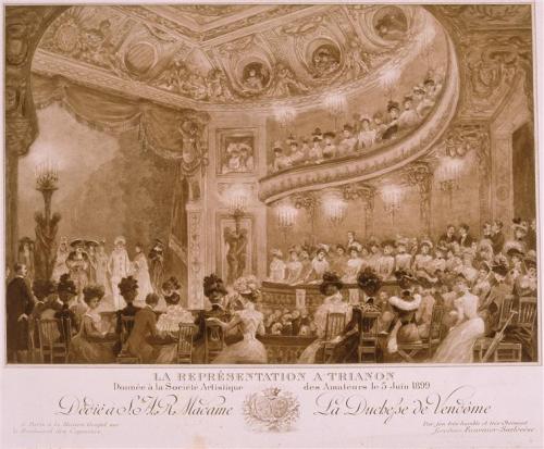 Theatrical performance given by the Society of Art Lovers in the Queen’s theatre at the Petit Trianon, on June 5th, 1899