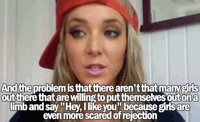 jenna marbles rejection baseball hat blonde girl gif