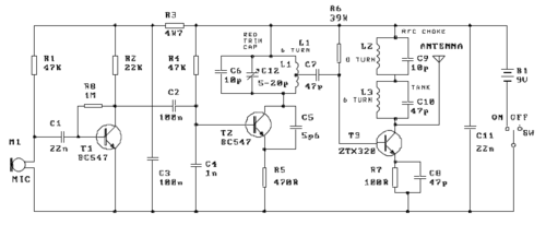 Two Stage FM Transmitter Bug - Tunable Tank 