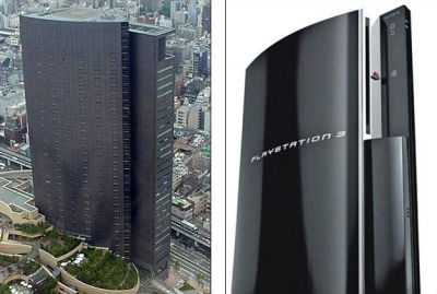 homedesigning:<br /><br />The Parks tower in Japan bears an uncanny resemblance to PS3.<br />