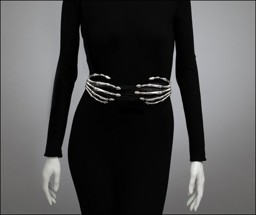 skeleton hands belt halloween macabre