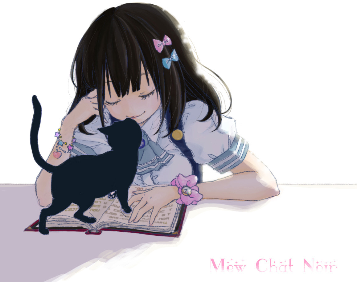 Аниме с черным котом и девочкой