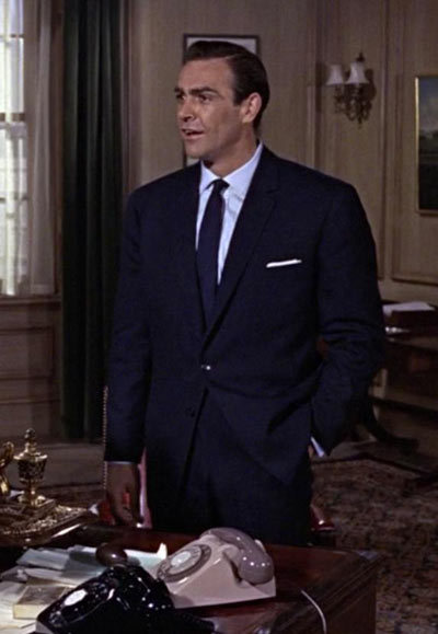 abitofcolor — James Bond with his TV fold pocket square