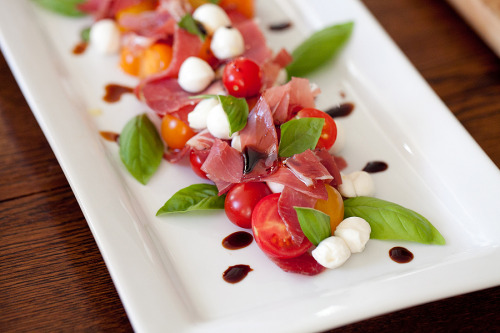 gastrogirl:caprese salad with coppa.