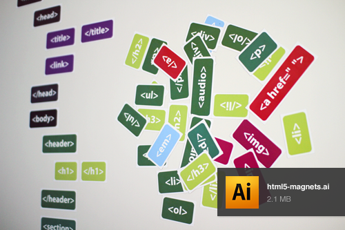 HTML5 Whiteboard Magnets / Cameron Moll / Designer, Speaker, Author