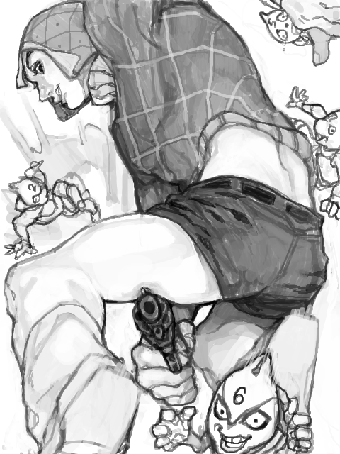 stardust-crusader:You also get Mista in shorts because I say...