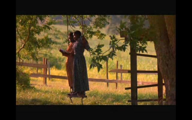 Books In Movies - The Color Purple: Nettie teaching Celie how to...