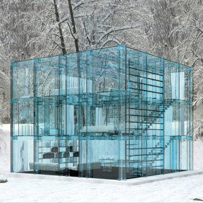 cjwho:<br /><br />This Glass House resides in the Forests of Italy and was designed by Carlo Santambrogio and Ennio Arosio  ~ http://bit.ly/nAUJvI<br />