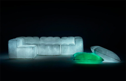 furniture design uv glowing inflate air plastic decoration interior funny 90s wtf