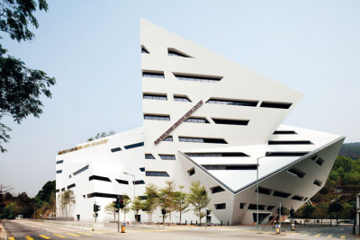 wallpapermag:<br /><br />Architect Daniel Libeskind’s trio of new projects<br />Run Run Shaw, pioneering film studio chief and one of Hong Kong’s most  famous sons, would have applauded Libeskind’s energetic design for the  eponymous Run Run Shaw Creative Media Centre. Located in the City  University of Hong Kong, the 263,000 sq ft building brings together  under one roof the new-media, film, design, and photography departments. Completion: October 2011 Photography: courtesy of Gollings Photography Pty Ltd<br />