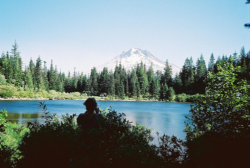 landscape mirror lake mount hood national forest oregon