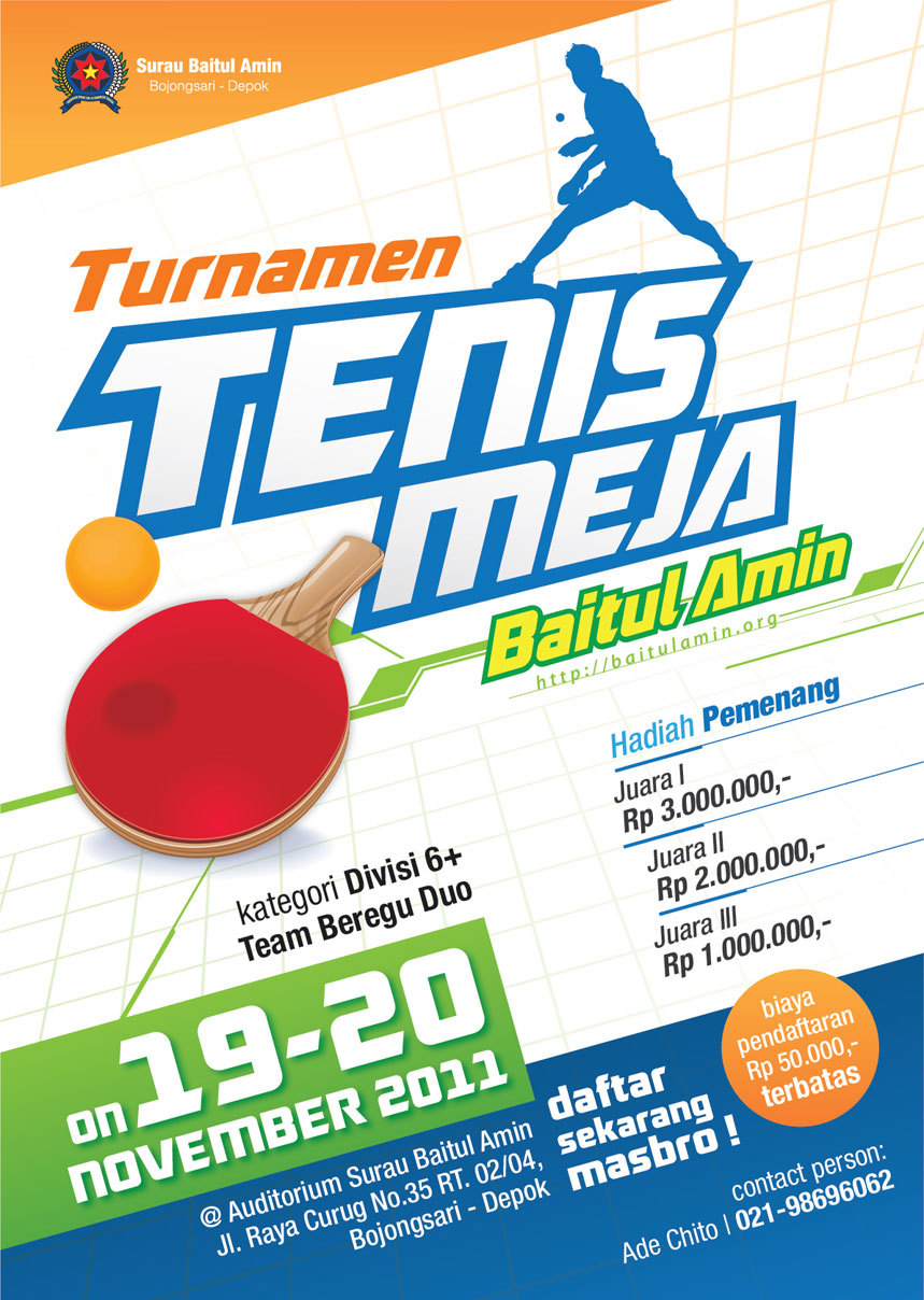 Poster Tenis Meja Penggambar