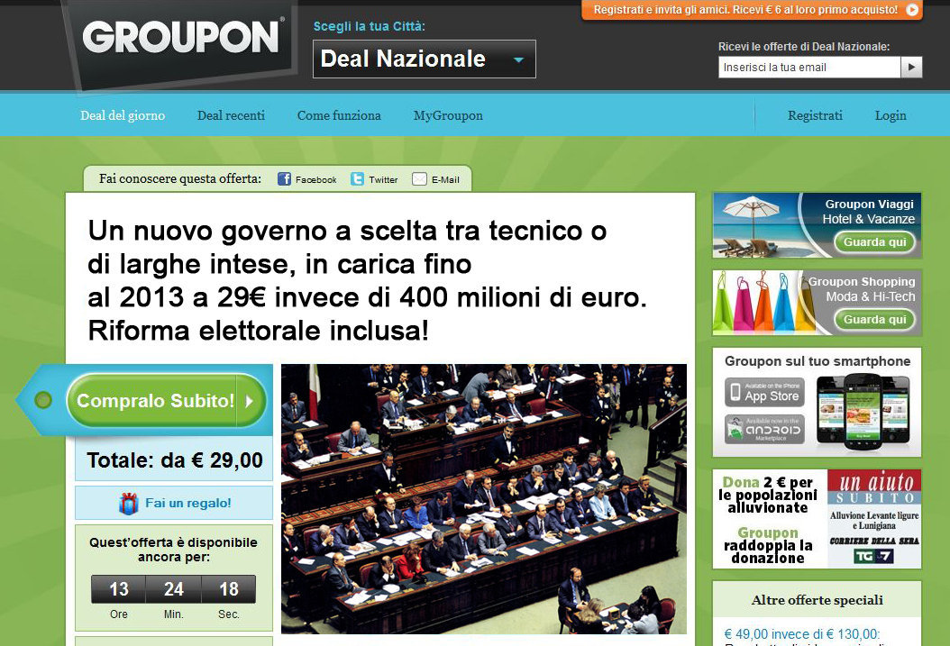 addictions:
“ Il Deal Nazionale di oggi - junior su Friendfeed
”