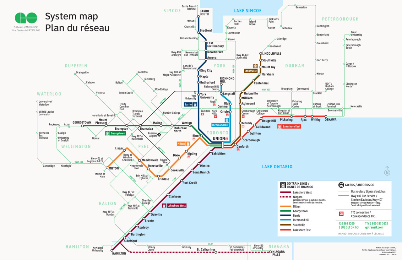 Official Map  Go Transit System Map  Southern