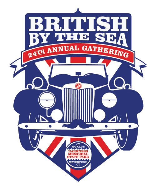 Logo for British by the Sea car show.