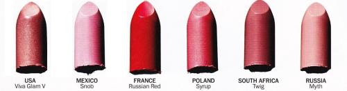 encapture:Most popular MAC shades by country.