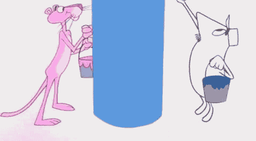 Resultado de imagen para pantera rosa pintando gif