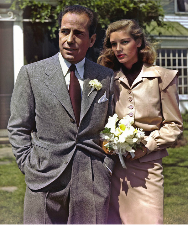 We Had Faces Then — Lauren Bacall And Humphrey Bogart On Their Wedding 