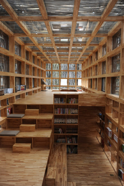 micasaessucasa:<br /><br />Reading in China: Liyuan Library by Li Xiaodong Atelier<br />