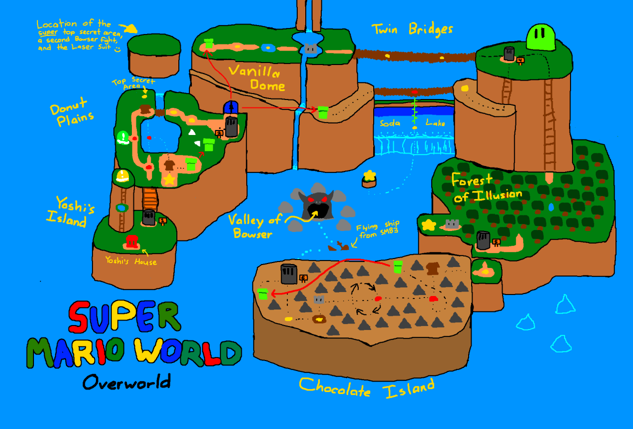 Карта Марио ворлд
