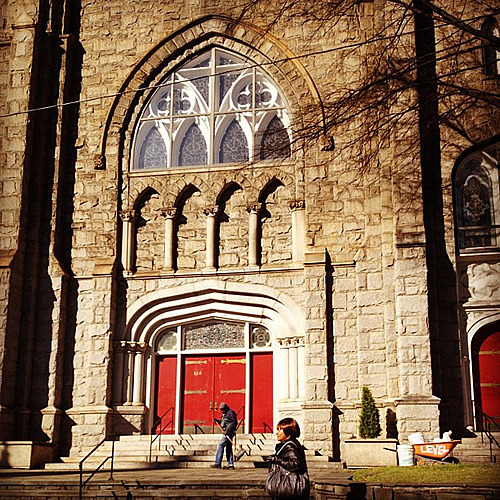 Atl Urbanist Red Church Door Downtown Atlanta Red Door On The