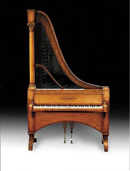 gatsbywise: “ thevictorianist: “ An extraordinarily rare harp-piano by Dietz, Austria or Germany, ca. 1840. The strings are plucked as on a harp, operated through a piano keyboard. ” The pleasure of music - ”