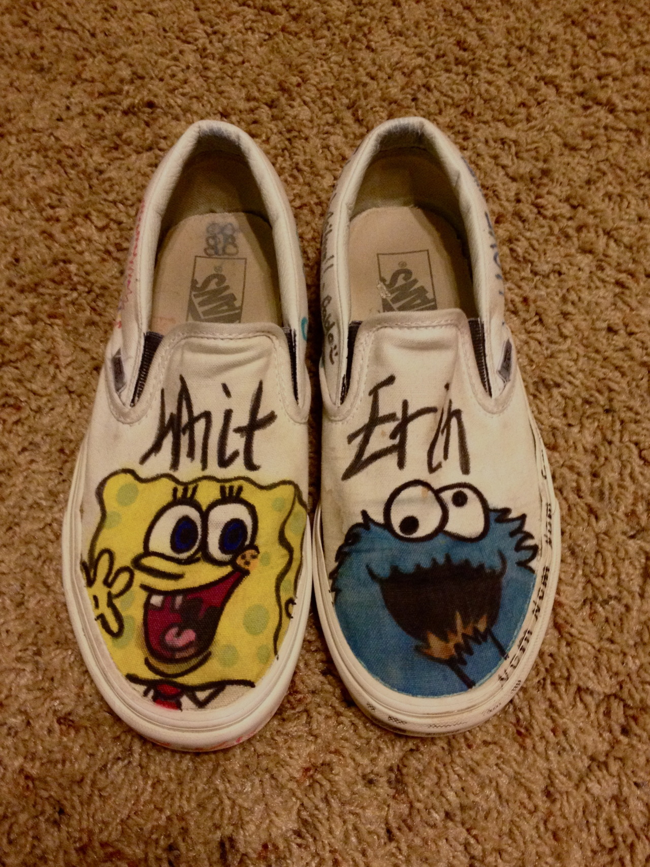 Custom Vans FTW | whitnerinart: Spongebob and Cookie Monster {2nd...