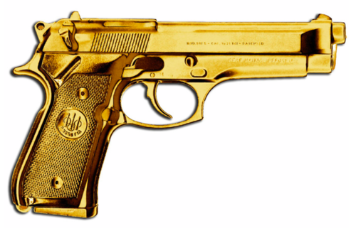 gold gun on Tumblr