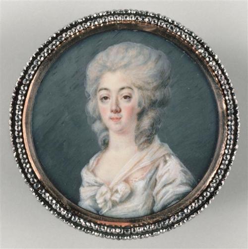 A portrait of Marie-Joséphine-Louise de Savoie,, the comtese de Provence by Louis Marie Sicard