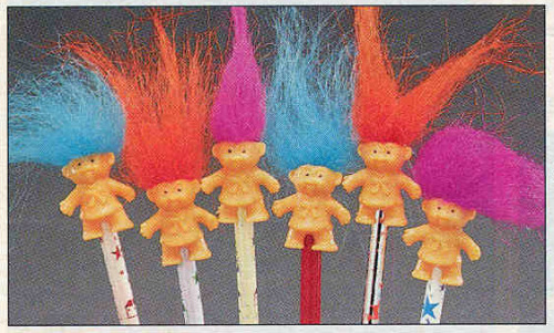 troll doll pencil toppers