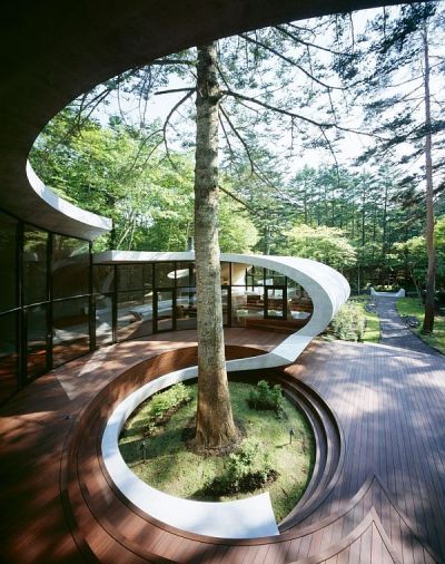 cjwho:<br /><br />Unusual architecture structure into the woods<br /><br />CJWHO:  facebook  |  instagram | twitter  |  pinterest  |  subscribe