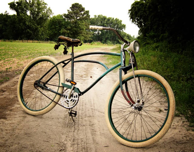 vintage bike green