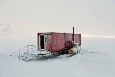 cabinporn:<br /><br />Shipping container house in Iceland. Photo by Bryce Johnson.<br />