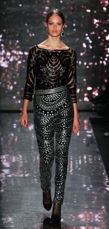 Naeem Khan Autumn/Winter 2012 naeem khan red carpet fall 2012 shiny pants fashion daily mag MBFW NYFW FASHION SHOWS FDM SHOWS