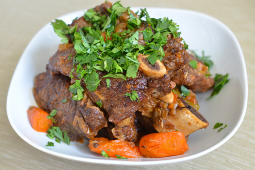 Pressure Cooker Porcini and Tomato Beef Short Ribs
